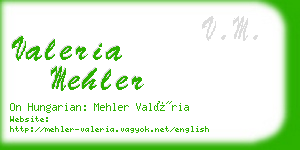 valeria mehler business card